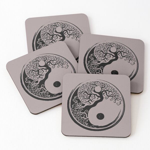 Item preview, Yin Yang White and Black Bonsai Tree Symbol designed and sold by alenaz.