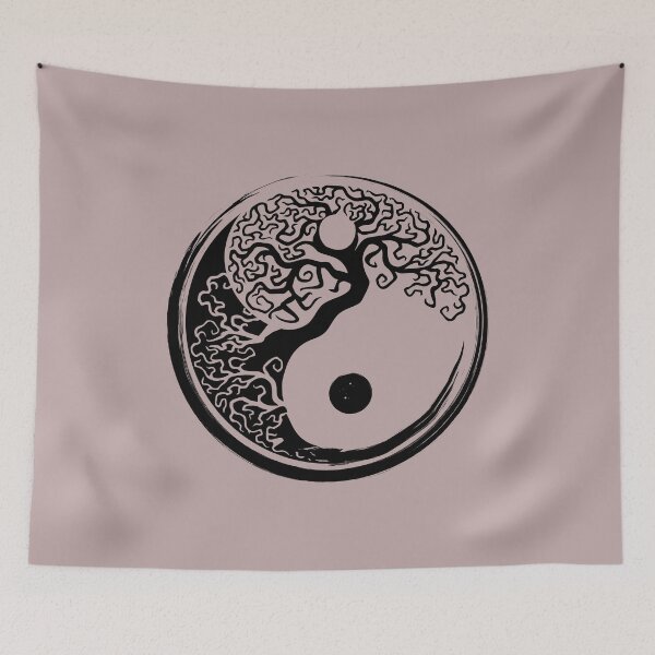 Item preview, Yin Yang White and Black Bonsai Tree Symbol designed and sold by alenaz.