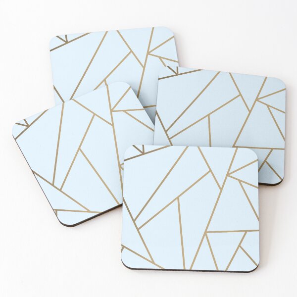 Artikelvorschau, Blauer und goldener geometrischer Hintergrund entworfen und verkauft von Jenmag.