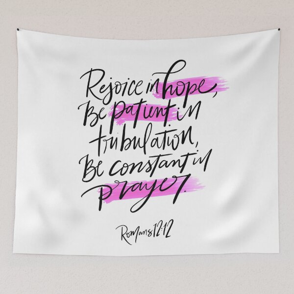 Item preview, Romans 12:12 with Hot Pink Highlights designed and sold by thomaslettering.