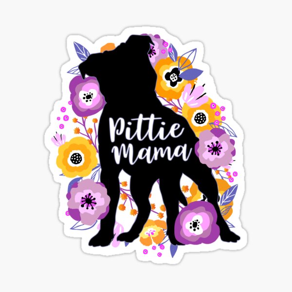 Item preview, Pittie Mama Flower burst designed and sold by PrettyPittie Shop.