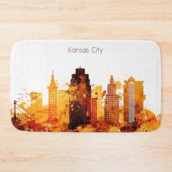 Item preview, Kansas City Red Yellow Skyline designed and sold by DimDom.