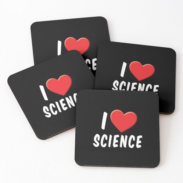 Item preview, 'I Love Science'  (Black) designed and sold by The Button Gal.