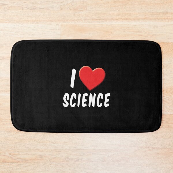 Item preview, 'I Love Science'  (Black) designed and sold by The Button Gal.
