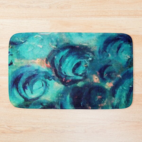 Item preview, abstract flowers in blues designed and sold by TessAndre.