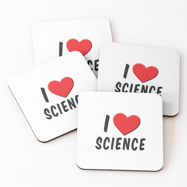 Item preview, 'I Love Science' (White) designed and sold by The Button Gal.