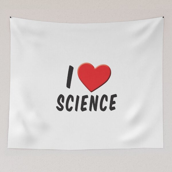 Item preview, 'I Love Science' (White) designed and sold by The Button Gal.