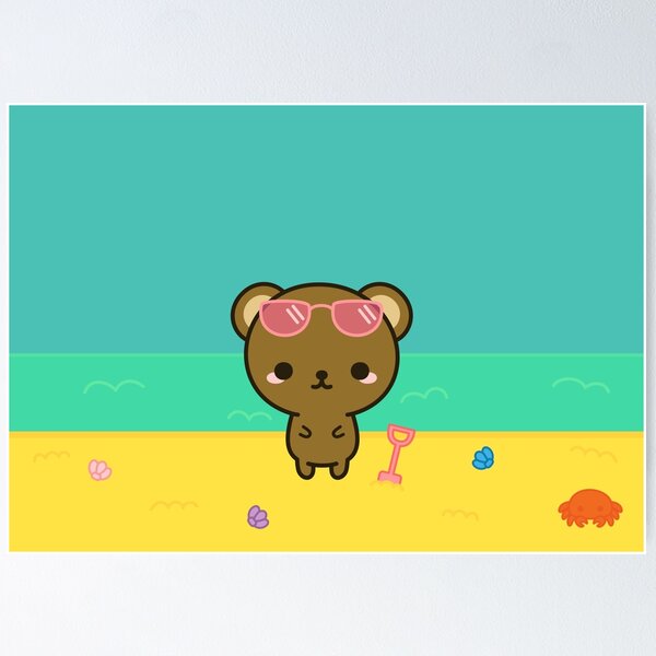 Kawaii Sea Animals Set Poster