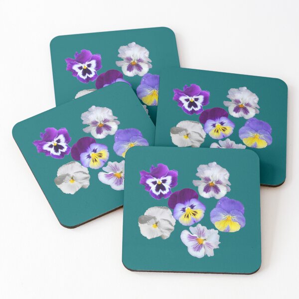 Item preview, Mixed Pastel Pansies - White, Purple and Yellow designed and sold by STHogan2.