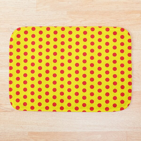 Aperçu de l'œuvre Motif classique à pois rouges et jaunes créée et vendue par redjaygraphics.