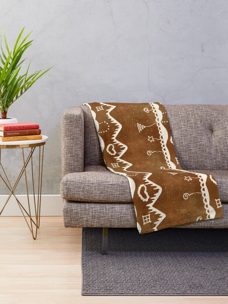 Alternate view of Gingerbread street Throw Blanket