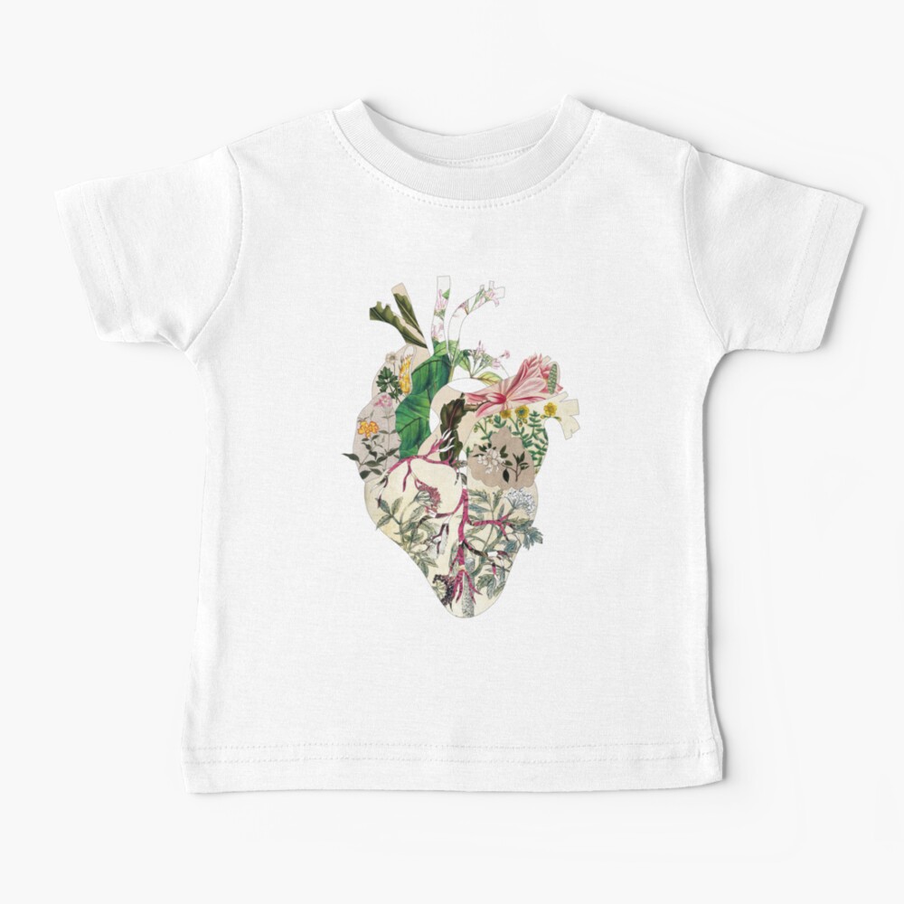 Vintage Botanical Heart - sunshine Baby T-Shirt