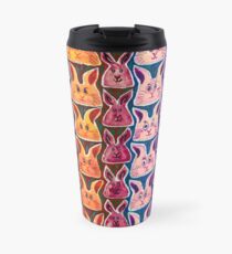 Colourful Watercolour Bunny Rabbits Travel Mug