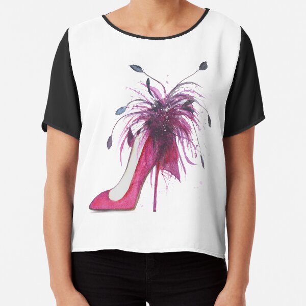 The magical pink heels Chiffon Top