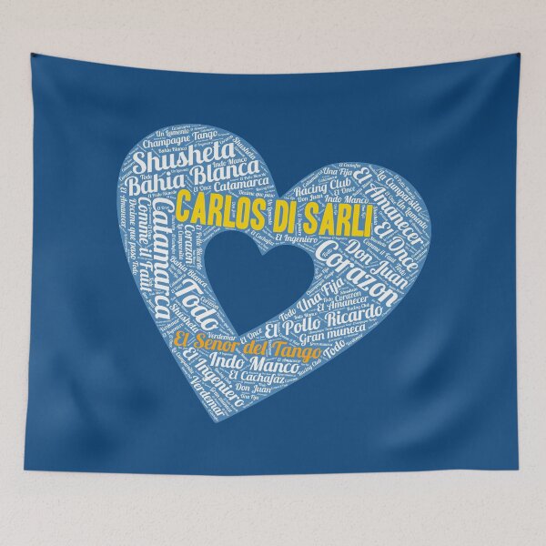 Item preview, I Heart Carlos Di Sarli - El Señor del Tango Word Art Heart designed and sold by infinitetango.