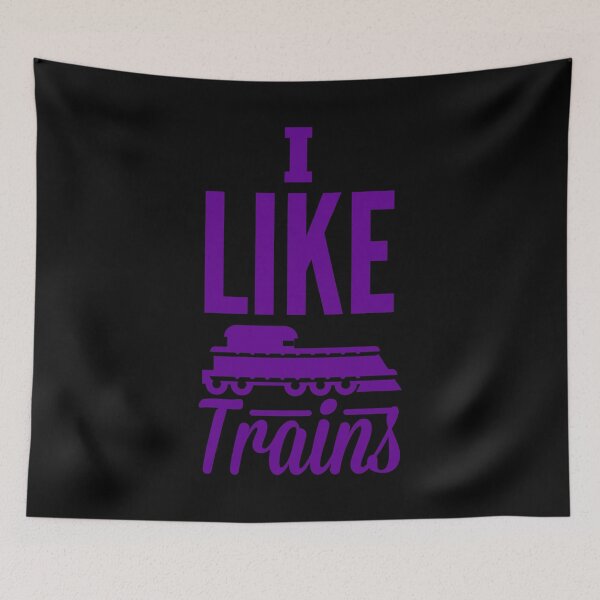 Item preview, I Like Trains Choo Choo fan Super Purple designed and sold by aventi24.