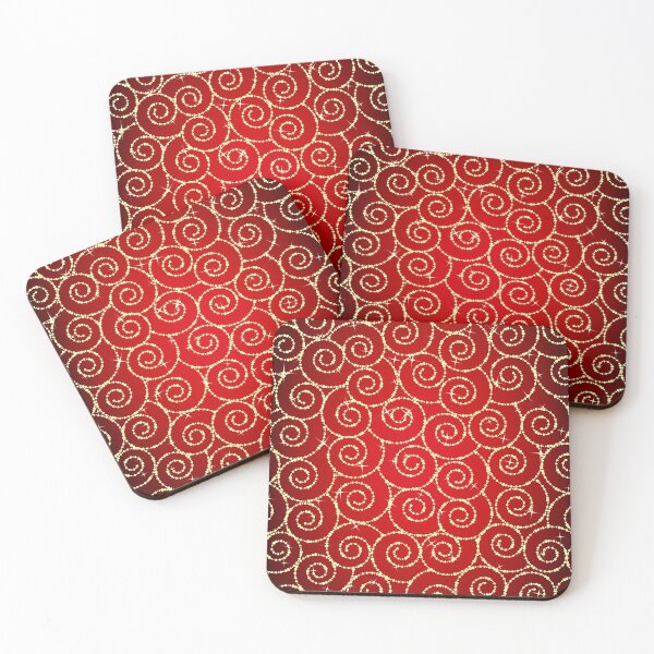 Item preview, Christmas Swirls - Red and Gold designed and sold by Blue-Banana.