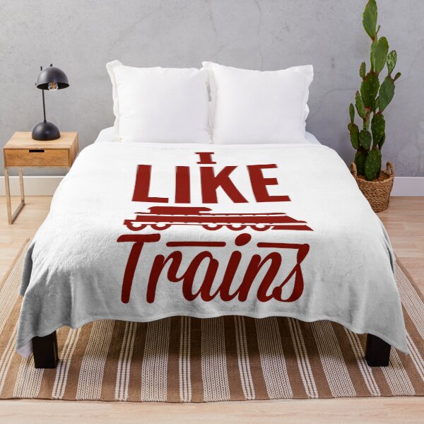 Item preview, I Like Trains Choo Choo fan red designed and sold by aventi24.