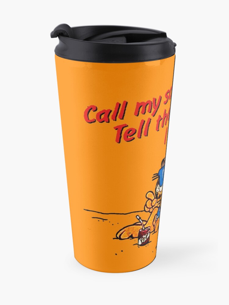 Alternate view of Garfield Skips School Travel Mug