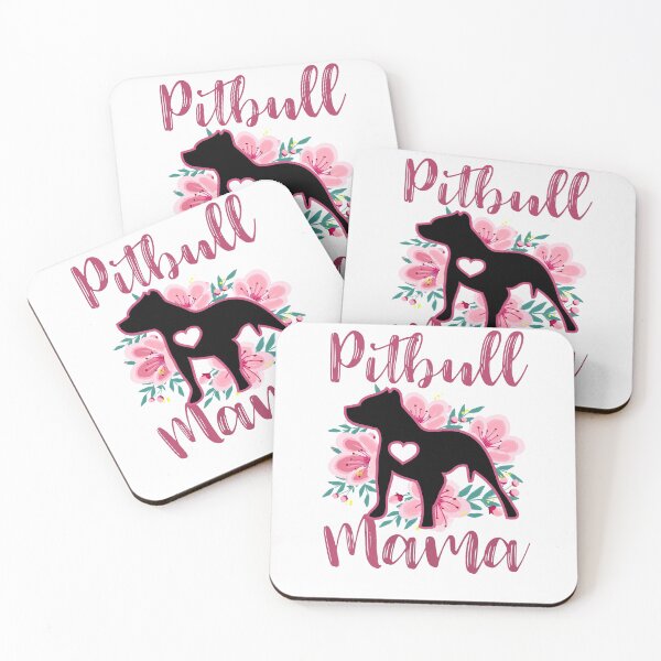 Item preview, Pitbull Mama Pink Flowers designed and sold by PrettyPittie Shop.