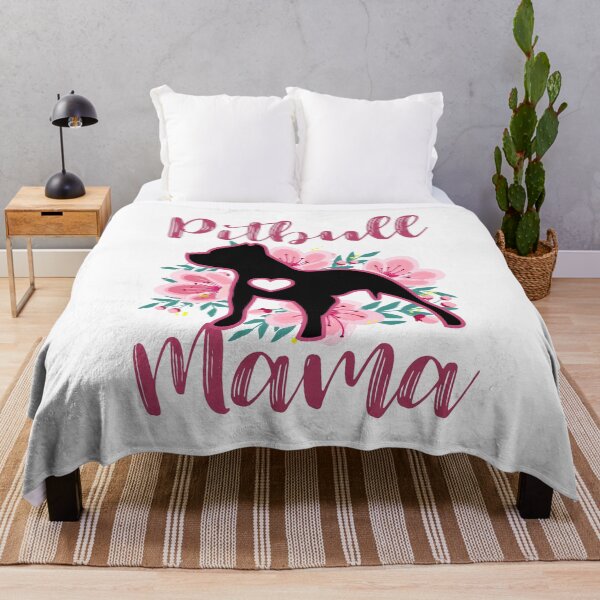 Item preview, Pitbull Mama Pink Flowers designed and sold by PrettyPittie Shop.