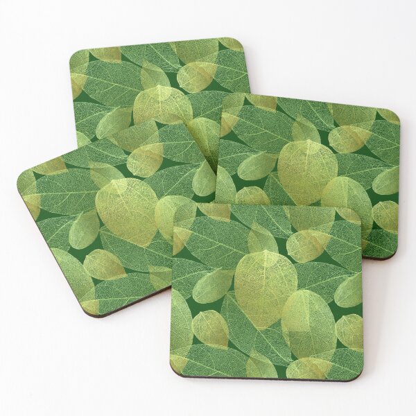 Item preview, Green / yellow lace leaves collage designed and sold by Carrie_Anne_Designs.