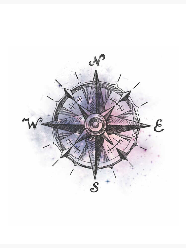 "galaxy compass" Sticker for Sale by Erbearen | Redbubble