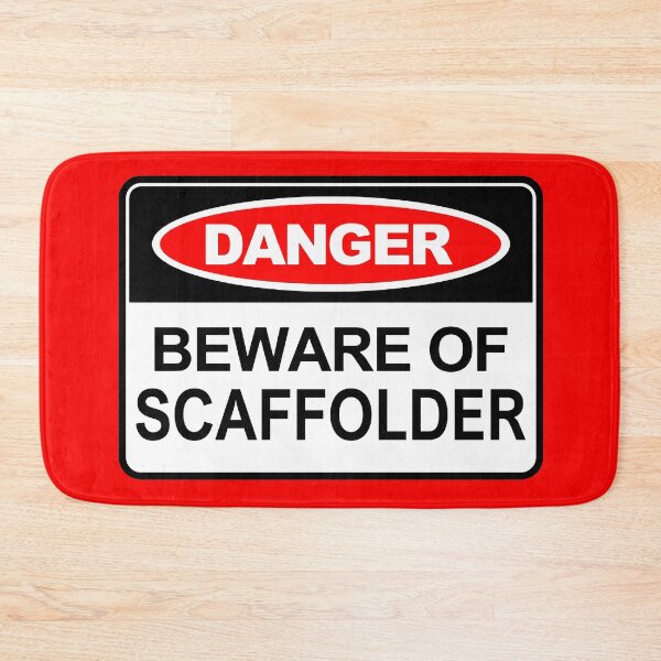 Item preview, Danger; Beware of Scaffolder; designed and sold by StickerApe.
