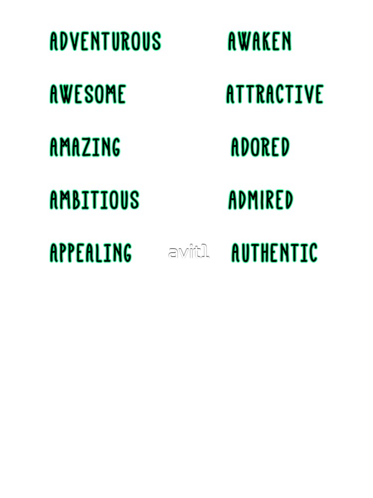 positive words that start with t