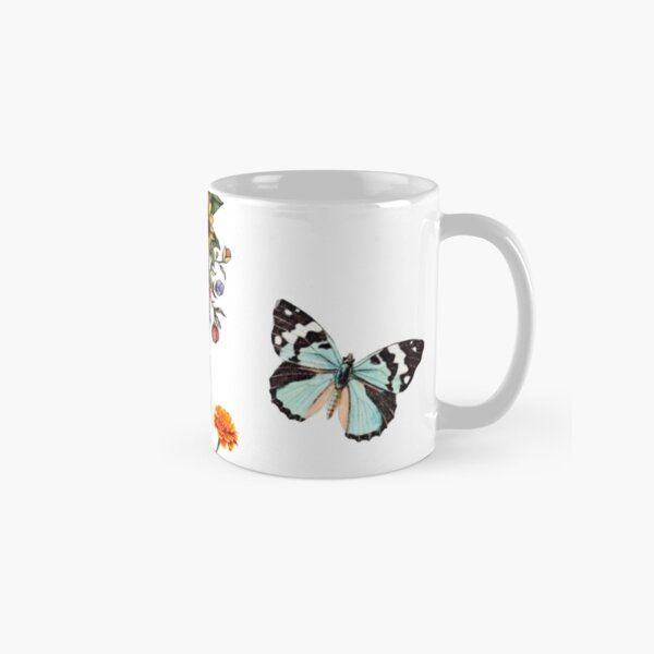 flowers and butterflies sticker pack Classic Mug