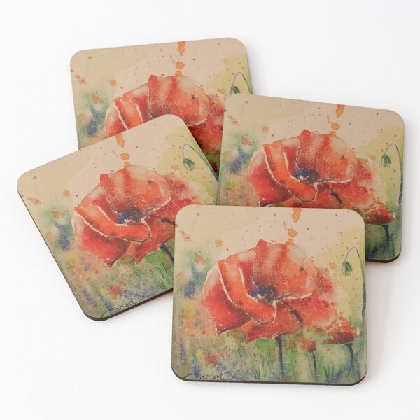 Item preview, Splashed poppy designed and sold by Artiste Sylvie CADAM.