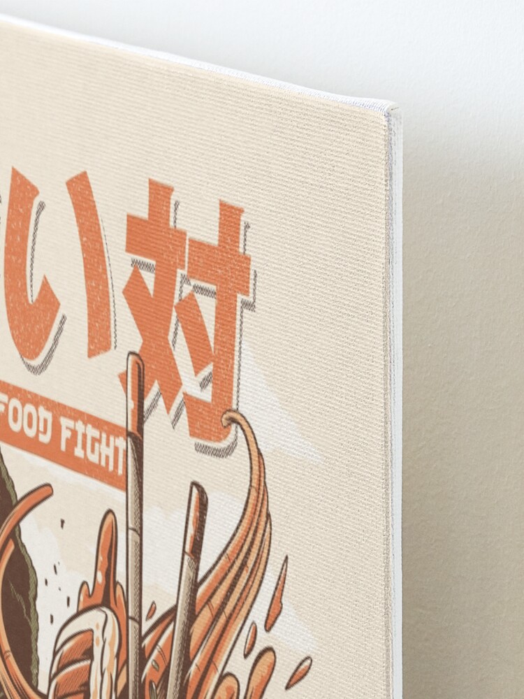 Alternate view of Brocco vs Ramen Kaijus Mounted Print