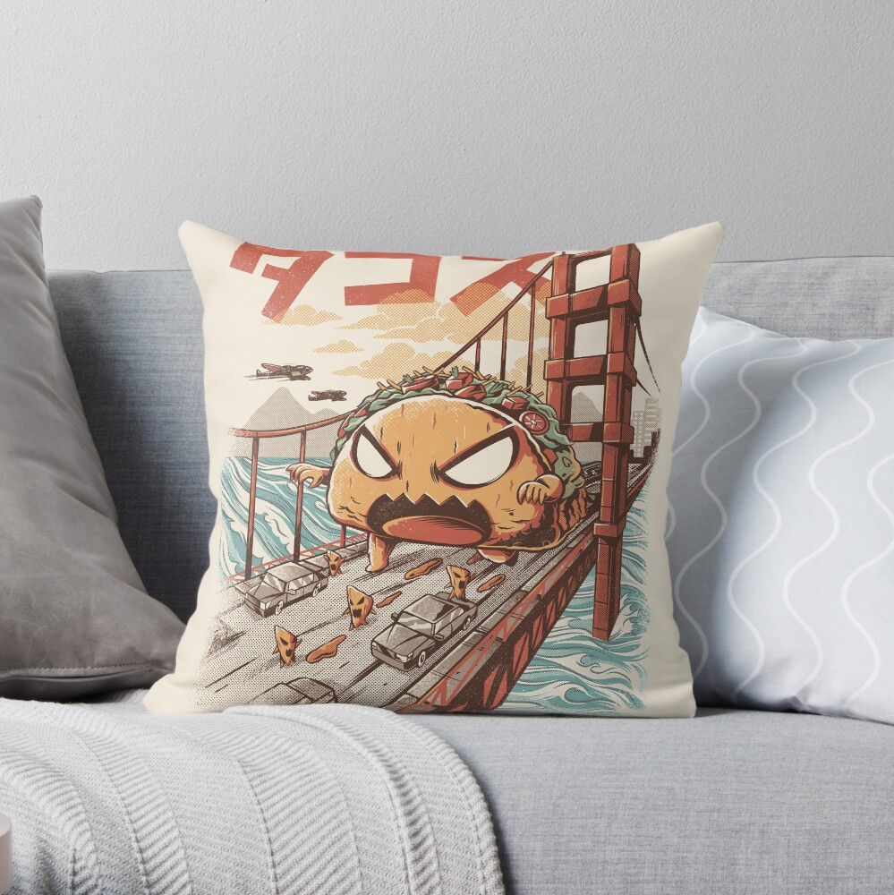 Small 17 x 12 Society6 Pizza Kong by Ilustrata on Rectangular Pillow Small 17 x 12 Society6 Pizza Kong by Ilustrata on Rectangular Pillow