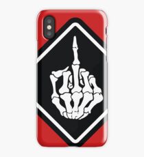 FUNNY SKULL middle finger iPhone Case