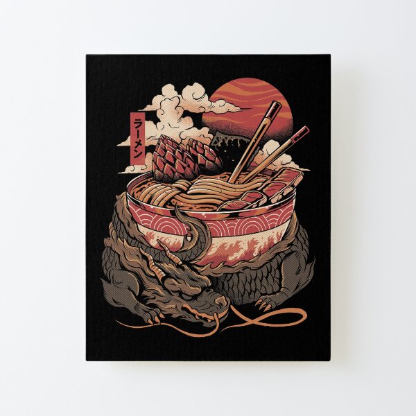 Dragon's Ramen Canvas Mounted Print