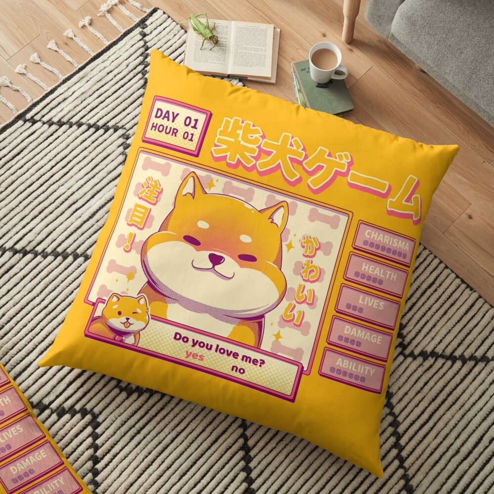 shiba generation shiba throw pillow