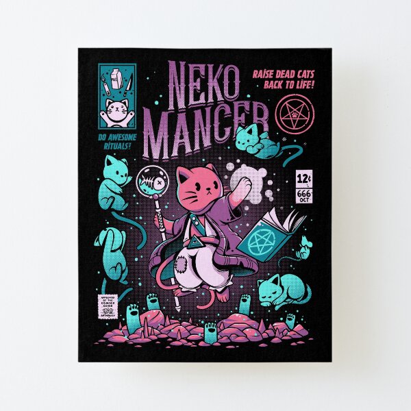 Nekomancer Canvas Mounted Print