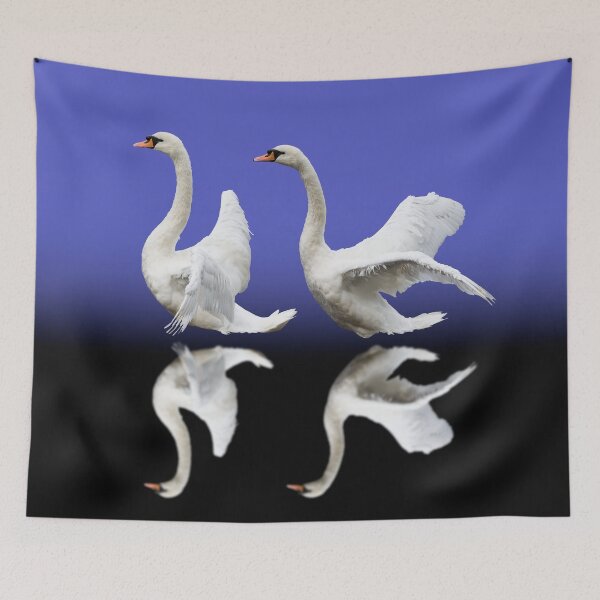 Item preview, Swans reflections designed and sold by Millysuewood.
