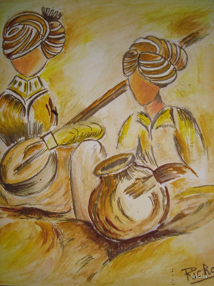 Watercolor Painting: A Folk Art From North India" By Sricha | Redbubble
