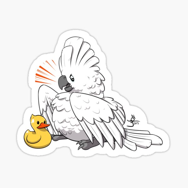 Cacatoes et canard Sticker