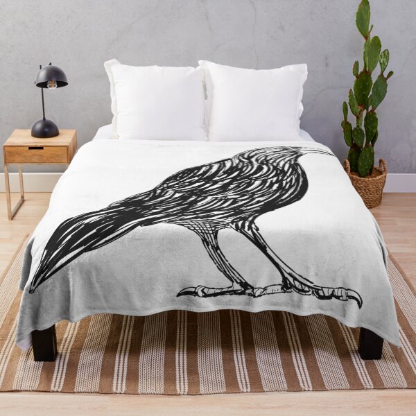 Item preview, Crow Illustration Black and white cool tumblr aesthetic designed and sold by vanessavolk.