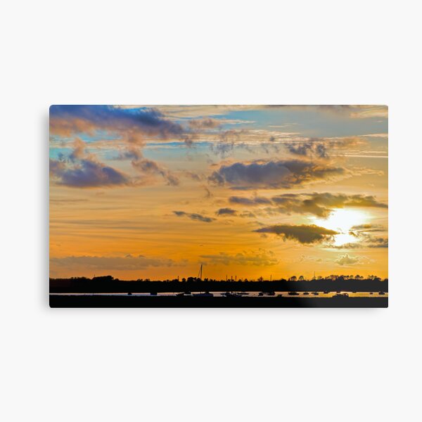 Sunset over River Alde Metal Print