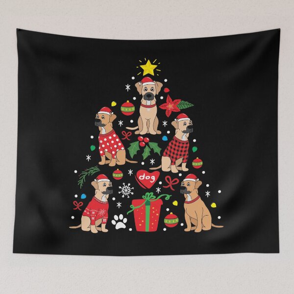 Item preview, Black Mouth Cur Christmas Ornament Tree designed and sold by rafaeltto.