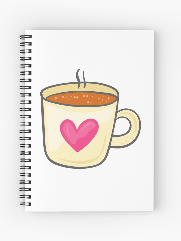 Coffee Cup Cute Illustration Tumblr Aesthetic Icon Spiral Notebook By Vanessavolk Redbubble