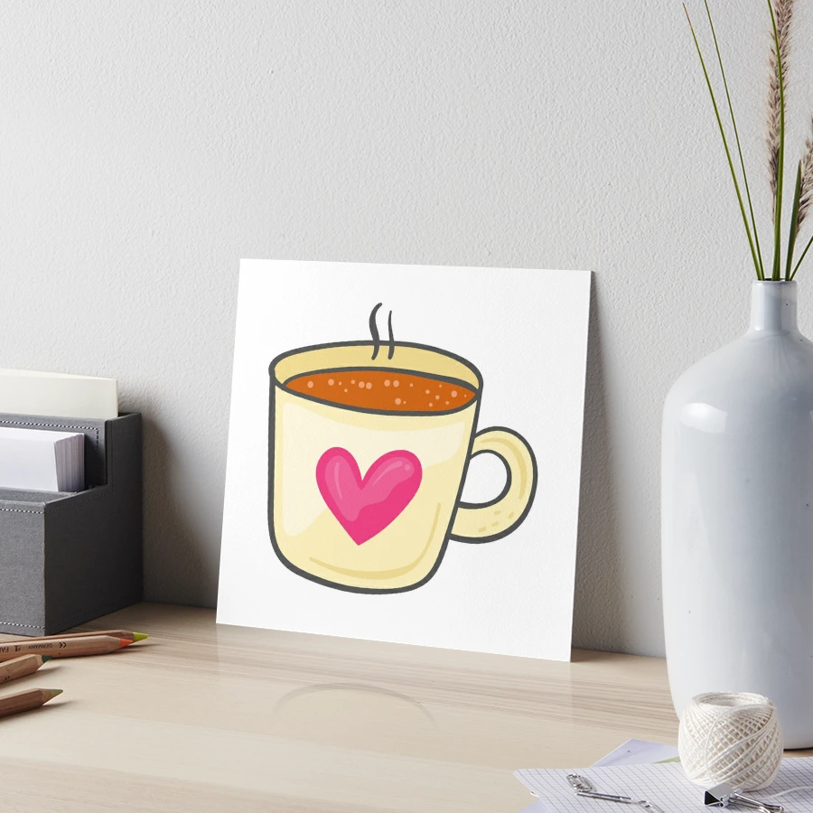 Coffee Cup Cute Illustration Tumblr Aesthetic Icon | Postcard