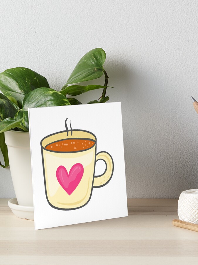 Coffee Cup Cute Illustration Tumblr Aesthetic Icon Art Board Print By Vanessavolk Redbubble