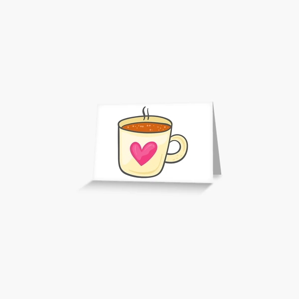 Coffee Cup Cute Illustration Tumblr Aesthetic Icon  Greeting Card for Sale  by vanessavolk