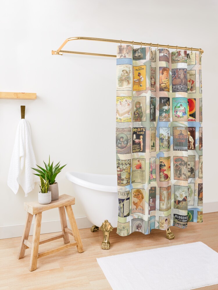 "Vintage Soap Ads" Shower Curtain for Sale by MontageMadness Redbubble