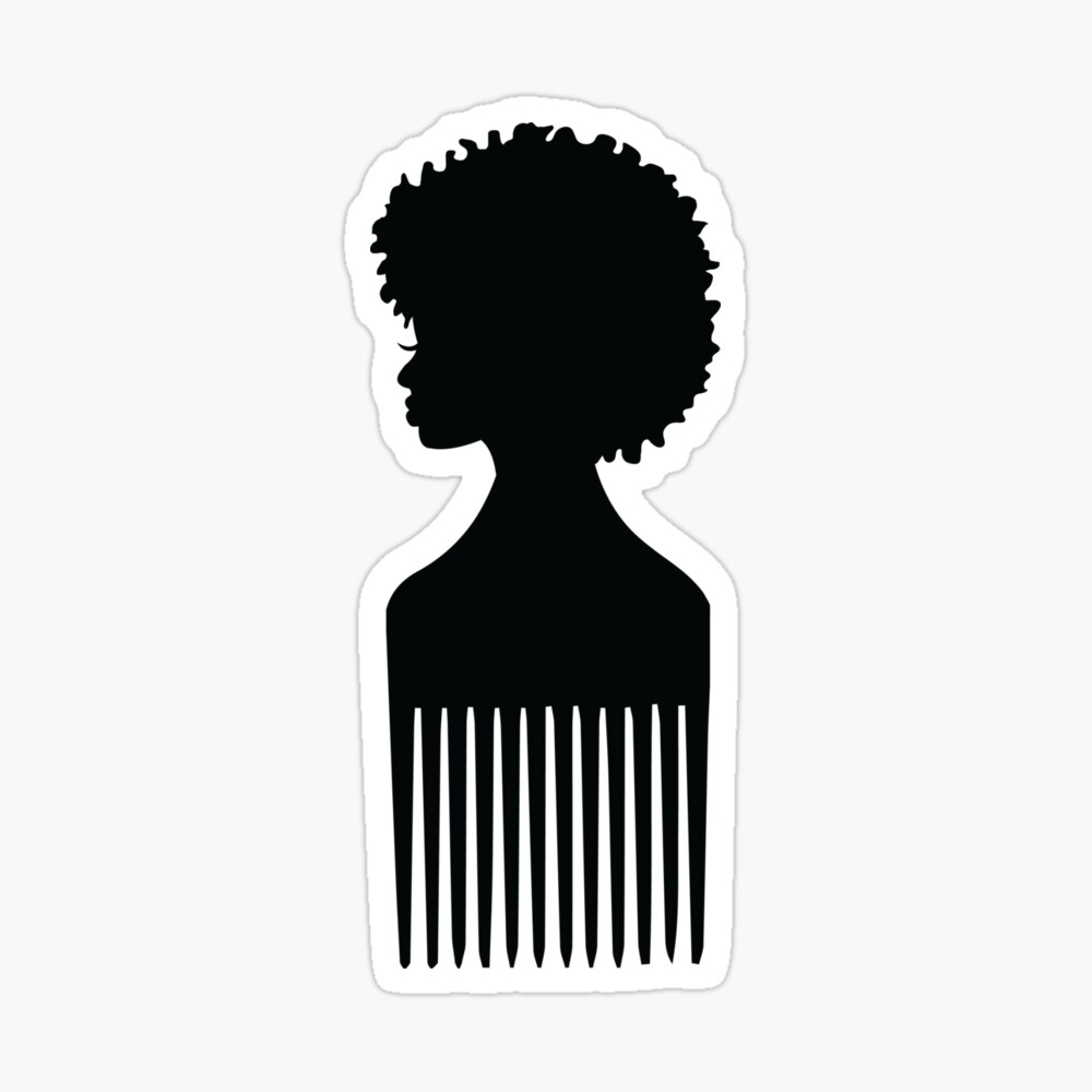 Afro Pick Silhouette Poster By Blackartmatters Redbubble