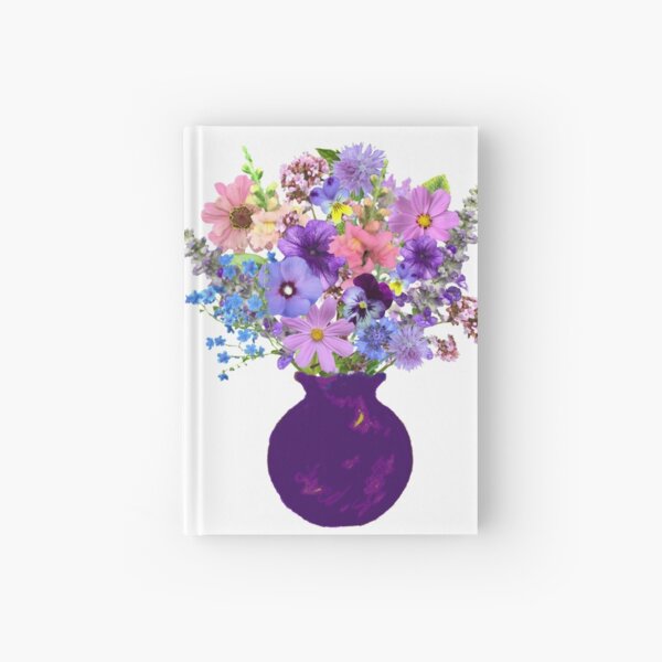  Purple vase lavender bouquet by Tea with Xanthe Hardcover Journal